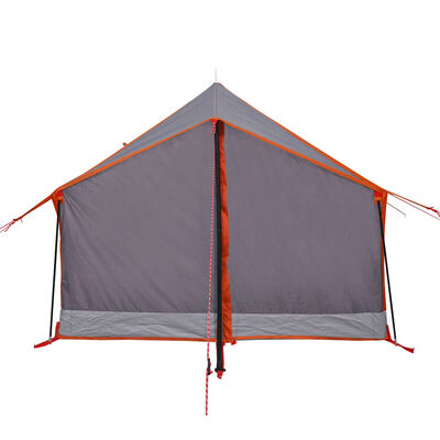 vidaXL Campingzelt 2 Personen Grau und Orange Wasserfest