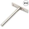vidaXL Regaltr&auml;ger Schwebend 12 Stk. Unsichtbar &Oslash;10x100 mm