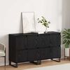 vidaXL Sideboard 2 pcs Schwarz Eichen-Optik 60 x 35 x 70 cm