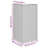 vidaXL Pflanzk&uuml;bel Grau 40x40x80 cm Poly Rattan