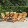 vidaXL Gartenstühle 8 Stk. Klappbar 56x63x90 cm Massivholz Teak