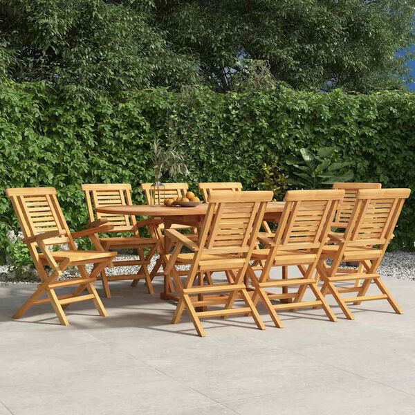 vidaXL Gartenstühle 8 Stk. Klappbar 56x63x90 cm Massivholz Teak