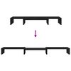 vidaXL Monitorständer Verstellbar Schwarz Eichen-Optik 80x24x10,5 cm