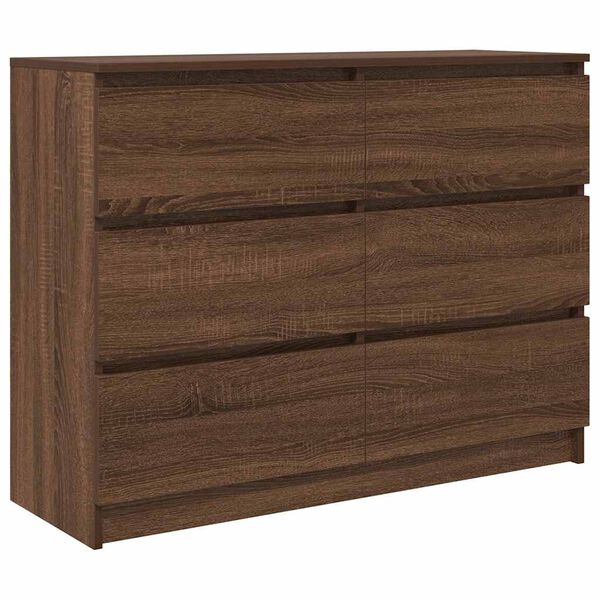 vidaXL Sideboard Braun Eichen-Optik 100x35x76 cm Holzwerkstoff