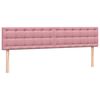 vidaXL Boxspringbett mit Matratze Rosa 180x220 cm Samt