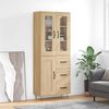 vidaXL Highboard Sonoma-Eiche 69,5x34x180 cm Holzwerkstoff