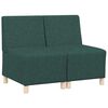 vidaXL Modulares Armfreies Sofa 2 pcs Dunkelgr&uuml;n 55 x 74 x 82 cm Stoff