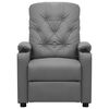 vidaXL Relaxsessel Elektrisch Grau Kunstleder