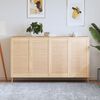 vidaXL Schrankt&uuml;ren Lamellen-Design 4 Stk. 99,3x49,4 cm Massivholz
