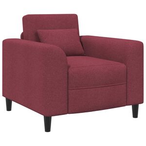 vidaXL Sessel Weinrot Stoff