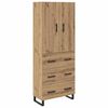 vidaXL Highboard mit Schubladen 2 pcs Artisan-Eiche 69,5 x 34 x 180 cm