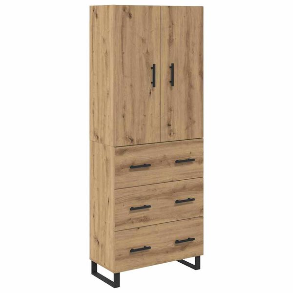 vidaXL Highboard mit Schubladen 2 pcs Artisan-Eiche 69,5 x 34 x 180 cm