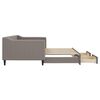 vidaXL Tagesbett Ausziehbar mit Schubladen Taupe 90x200 cm Stoff