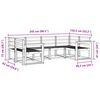 vidaXL Outdoor-Sofagarnitur 6 pcs Natur Massivholz Akazie
