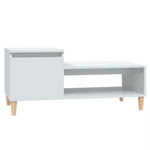vidaXL Couchtisch Hochglanz-Wei&szlig; 100x50x45 cm Holzwerkstoff