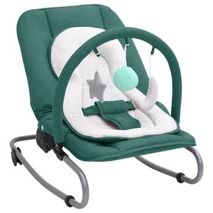 vidaXL Babywippe Gr&uuml;n Stahl