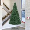 vidaXL Weihnachtsbaum mit dekorativen Lichterketten Gr&uuml;n 400 cm PVC