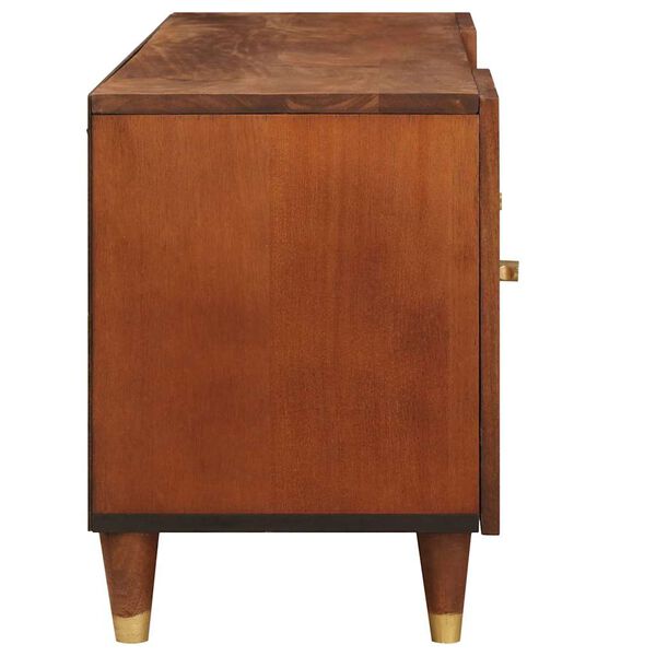 vidaXL TV-Schränk mit Regal Braun 105 x 33,5 x 46 cm Massivholz Mango