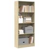 vidaXL B&uuml;cherregal Sonoma-Eiche 60x24x143 cm Holzwerkstoff