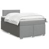 vidaXL Boxspringbett mit Matratze Hellgrau 120x190 cm Stoff