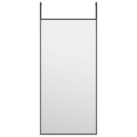 vidaXL Türspiegel Schwarz 30x60 cm Glas und Aluminium