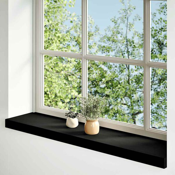 vidaXL Fensterb&auml;nke 2 Stk. Dunkelbraun 100x20x2 cm Massivholz Eiche