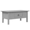 vidaXL Couchtisch BODO Grau 100x55x46 cm Massivholz Kiefer