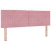vidaXL Boxspringbett mit Kopfteil Rosa 140 x 200 cm Samt