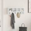 vidaXL Wandmontierter Kleiderst&auml;nder mit Regal Wei&szlig; 75 x 16 x 26 cm