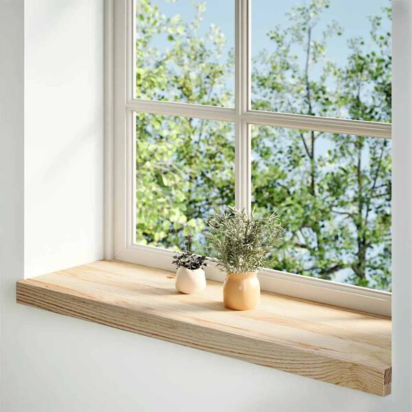 vidaXL Fensterb&auml;nke 2 Stk. Unbehandelt 70x30x2 cm Massivholz Eiche