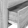 vidaXL Nachttisch mit 2 Schubladen Grau Sonoma 40x36,5x62 cm