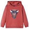Kinder-Kapuzenpullover Dunkelrot 116