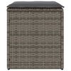 vidaXL Gartenhocker mit Kissen 2 Stk. Grau 40x40x43 cm Poly Rattan