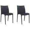 vidaXL Gartenst&uuml;hle 2 Stk. Anthrazit 50x46x80 cm Polypropylen