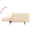 vidaXL Schlafsofa 2-Sitzer mit Hocker Creme Samt