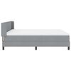 vidaXL Boxspringbett mit Matratze Hellgrau 200 x 180 cm Polyester