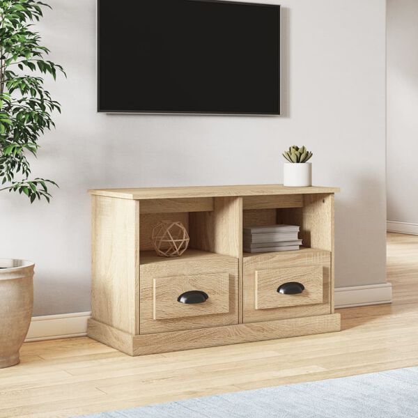 vidaXL TV-Schrank Sonoma-Eiche 80x35x50 cm Holzwerkstoff