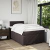 vidaXL Boxspringbett mit Matratze Dunkelbraun 120x190 cm Stoff