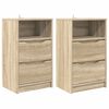 vidaXL Nachttische 2 Stk. Sonoma-Eiche 40 x 30 x 467 cm Holzwerkstoff