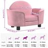 vidaXL Hundebett Rosa 66x40x45 cm Samt