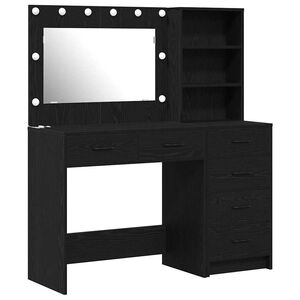 vidaXL Schminktisch 2 Stk. Schwarz 78,5 x 41 x 135 cm Holzwerkstoff