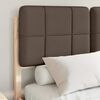 vidaXL Bettgestell mit gepolstertem Kopfteil Taupe 120 x 200 cm