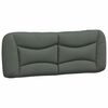 vidaXL Bett mit Matratze "Hvar" Dunkelgrau 140x200 cm Stoff