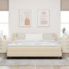 vidaXL Boxspringbett mit Matratze Creme 200 x 180 cm Polyester