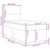 vidaXL Boxspringbett mit Matratze Blau 100x200 cm Stoff