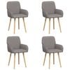 vidaXL Esszimmerst&uuml;hle 4 stk. Stoff Taupe 56,5 x 50 x 87,5 cm