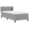 vidaXL Boxspringbett mit Matratze Hellgrau 90 x 190 cm Stoff