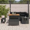 vidaXL Gartensofa-set mit Kissen 8 pcs Schwarz Poly-Rattan