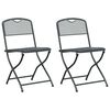 vidaXL Gartenst&uuml;hle 2 pcs Anthrazit 52,5 x 46 x 82 cm Eisen