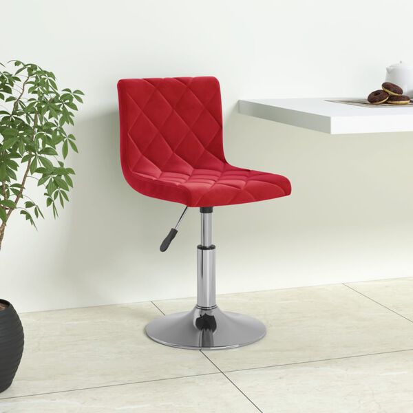 vidaXL Barhocker Weinrot Samt